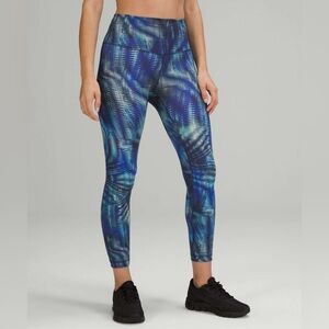 Lululemon Invigorate HR Tight 25" Size 4‎ Blue Pattern  Legging NWT
